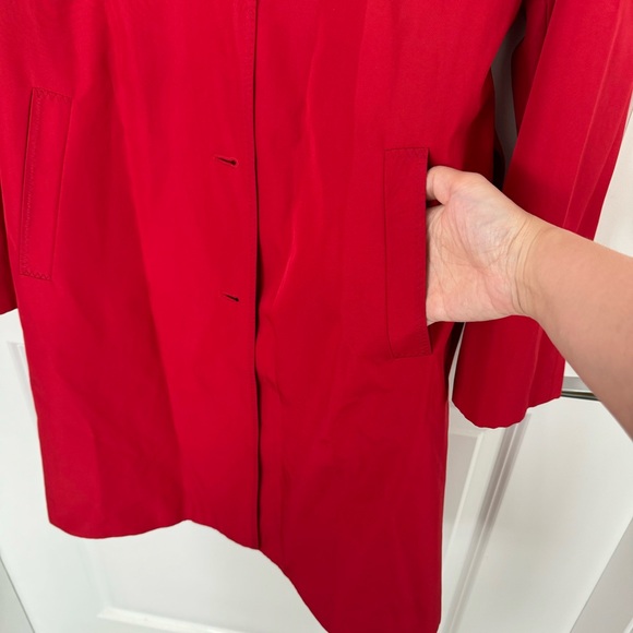 Bright Red Trench Coat - Picture 8 of 10